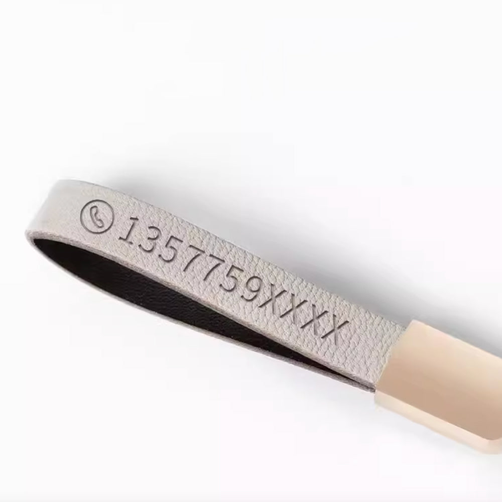 【BMW】ナンバー変更可!ストラップ付レザースマートキーケース 〔Bタイプ〕